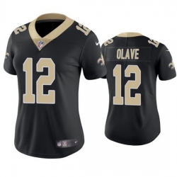 Women New Orleans Saints 12 Chris Olave Black Vapor Untouchable Limited Stitched Jersey 28Run Small 2