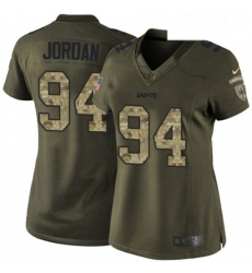 Womens Nike New Orleans Saints 94 Cameron Jordan Elite Green Salute to Service NFL Jersey