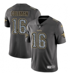 Youth Nike Saints #16 Brandon Coleman Gray Static NFL Vapor Untouchable Game Jersey