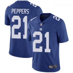 Giants 21 Jabrill Peppers Royal Blue Team Color Men Stitched Football Vapor Untouchable Limited Jersey