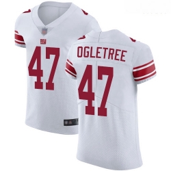 Giants 47 Alec Ogletree White Men Stitched Football Vapor Untouchable Elite Jersey