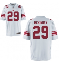 Men Giants 29 McKinney White Game Stitched NFL Jersey