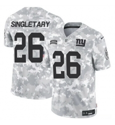 Men New York Giants 26 Devin Singletary 2024 F U S E Arctic Camo Salute To Service Limited Stitched Football Jersey