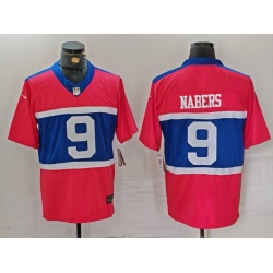 Men New York Giants 9 Malik Nabers Century Red Alternate Vapor F U S E  Limited Stitched Football Jersey