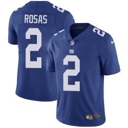 Nike Giants 2 Aldrick Rosas Royal Blue Team Color Mens Stitched NFL Vapor Untouchable Limited Jersey