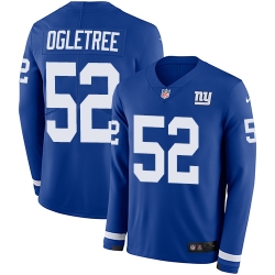 Nike Giants #52 Alec Ogletree Royal Blue Team Color Men Stitched NFL Limited Therma Long Sleeve Jersey