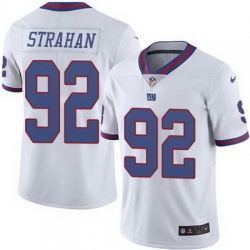 Nike Giants #92 Michael Strahan White Mens Stitched NFL Limited Rush Jersey