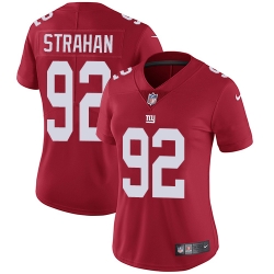 Nike Giants #92 Michael Strahan Red Alternate Womens Stitched NFL Vapor Untouchable Limited Jersey