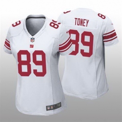 Women Nike New York Giants 89 Kadarius Toney White Vapor Untouchable Limited Jersey