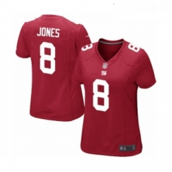 Womens New York Giants 8 Daniel Jones Game Red Alternate Football Jersey