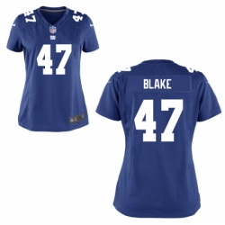 Womens Nike Giants #47 Valentino Blake Blue Jersey