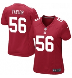 Womens Nike New York Giants 56 Lawrence Taylor Game Red Alternate NFL Jersey