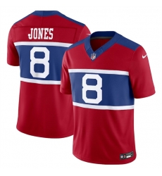 Youth New York Giants 8 Daniel Jones Century Red Alternate Vapor F U S E  Limited Stitched Football Jersey