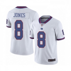 Youth New York Giants 8 Daniel Jones Limited White Rush Vapor Untouchable Football Jersey