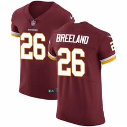 Men Nike Redskins #26 Bashaud Breeland Burgundy Red Team Color Stitched NFL Vapor Untouchable Elite Jersey