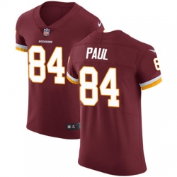 Men Nike Redskins #84 Niles Paul Burgundy Red Team Color Stitched NFL Vapor Untouchable Elite Jersey