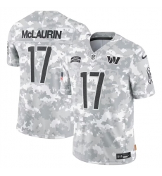 Men Washington Commanders 17 Terry McLaurin 2024 Arctic Camo Salute To Service Limited Stitched Football Jersey