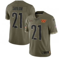 Men Washington Commanders 21 Sean Taylor Olive 2022 Salute To Service Limited Stitched Jersey