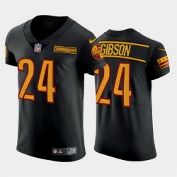 Men Washington Commanders 24 Antonio Gibson Black Elite Stitched jersey