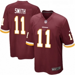 Mens Nike Washington Redskins 11 Alex Smith Game Burgundy Red Team Color NFL Jersey