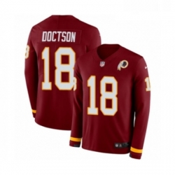 Mens Nike Washington Redskins 18 Josh Doctson Limited Burgundy Therma Long Sleeve NFL Jersey