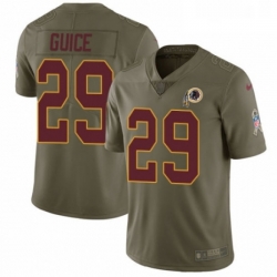 Mens Nike Washington Redskins 29 Derrius Guice Limited Olive 2017 Salute to Service NFL Jersey