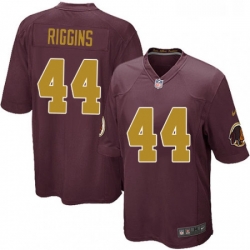 Mens Nike Washington Redskins 44 John Riggins Game Burgundy RedGold Number Alternate 80TH Anniversary NFL Jersey