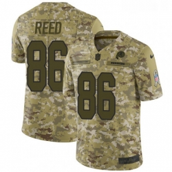 Mens Nike Washington Redskins 86 Jordan Reed Burgundy Limited Camo 2018 Salute to Service NFL Jersey