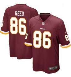 Mens Nike Washington Redskins 86 Jordan Reed Game Burgundy Red Team Color NFL Jersey