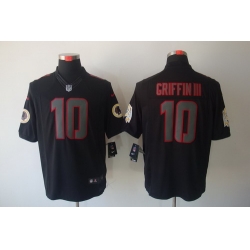 Nike NFL Washington Redskins #10 Robert Griffin III Black Jerseys(Impact Limited)