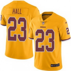 Nike Redskins #23 DeAngelo Hall Gold Mens Stitched NFL Limited Rush Jersey