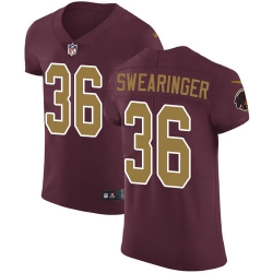 Nike Redskins #36 D J Swearinger Burgundy Red Alternate Mens Stitched NFL Vapor Untouchable Elite Jersey