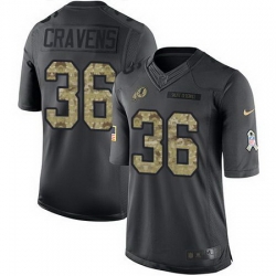 Nike Redskins #36 Su 27a Cravens Black Mens Stitched NFL Limited 2016 Salute to Service Jersey