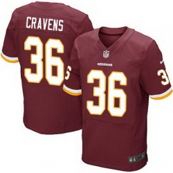 Nike Redskins #36 Su 27a Cravens Burgundy Red Team Color Mens Stitched NFL Elite Jersey