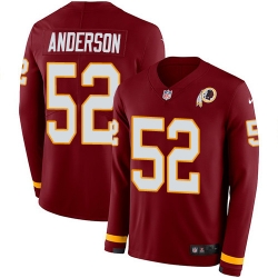 Nike Redskins #52 Ryan Anderson Burgundy Red Team Color Men Stitched NFL Limited Therma Long Sleeve Jersey