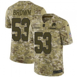 Nike Redskins #53 Zach Brown Camo Mens Stitched NFL Limited 2018 Salute To Service Jersey