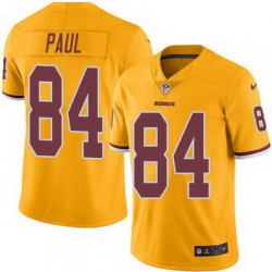 Nike Redskins #84 Niles Paul Gold Mens Stitched NFL Limited Rush Jersey