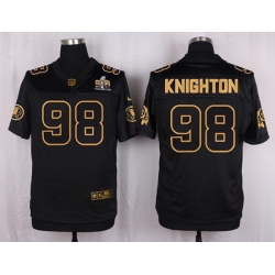 Nike Redskins #98 Terrance Knighton Black Mens Stitched NFL Elite Pro Line Gold Collection Jersey