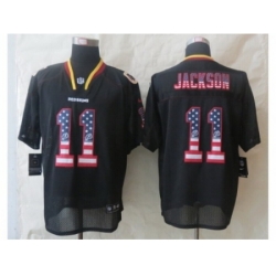 Nike Washington RedSkins 11 DeSean Jackson Black Elite USA Flag Fashion NFL Jersey