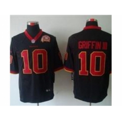 Nike Washington Redskins 10 Robert Griffin III Black Game 80TH Patch NFL Jersey