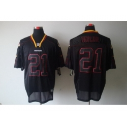 Nike Washington Redskins 21 Fred Taylor Black Elite Lights Out NFL Jersey