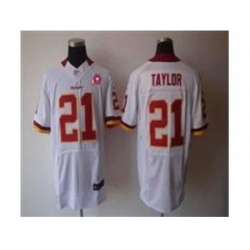 Nike Washington Redskins 21 Fred Taylor white Elite 80TH Patch NFL Jersey