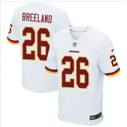 Nike Washington Redskins #26 Bashaud Breeland White Mens Stitched NFL Elite Jersey