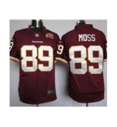 Nike Washington Redskins 89 Santana Moss Red Game 80TH Patch NFL Jersey