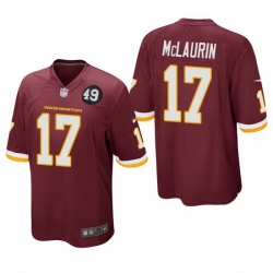 Washington Redskins 17 Terry McLaurin Men Nike Burgundy Bobby Mitchell Uniform Patch NFL Game Jersey