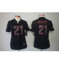 Women Nike NFL Washington Redskins #21 Fred Taylor Black Jerseys[Impact Limited]