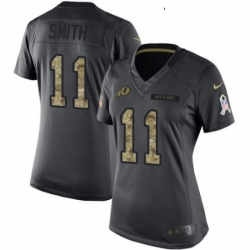 Womens Nike Washington Redskins 11 Alex Smith Limited Black 2016 Salute to Service NFL Jersey