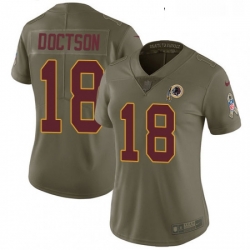 Womens Nike Washington Redskins 18 Josh Doctson Limited Olive 2017 Salute to Service NFL Jersey