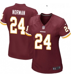 Womens Nike Washington Redskins 24 Josh Norman Game Burgundy Red Team Color NFL Jersey