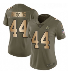 Womens Nike Washington Redskins 44 John Riggins Limited OliveGold 2017 Salute to Service NFL Jersey